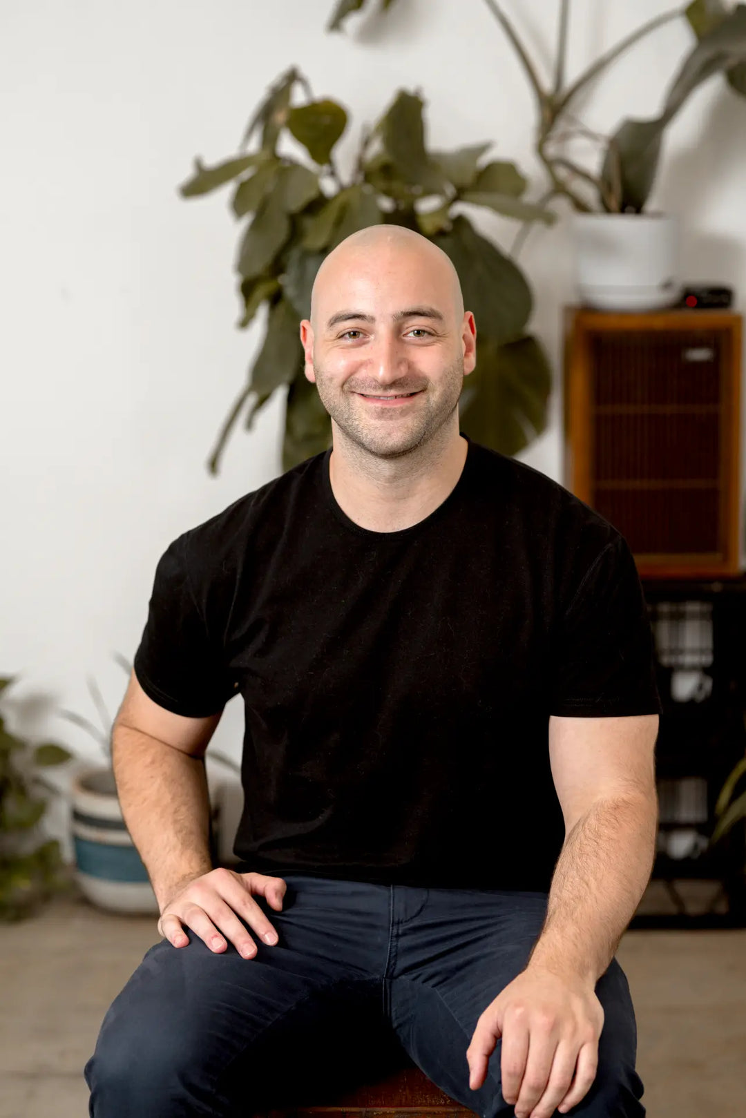 One of the Earthrise coffee alternative founders, John, smiling at the camera