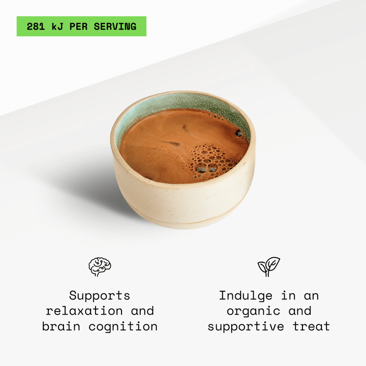 281kj per serving, supports relaxation and brain cognition.