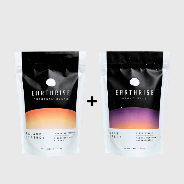 Earthrise Rise and Fall Bundle with 30 servings of Original Blend and 30 servings of Night Fall