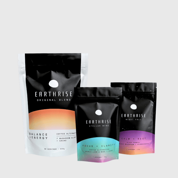 Earthrise Mix and Match Bundle with 30 servings of Original Blend, 7 servings of Stellar Mind and 7 servings of Night Fall